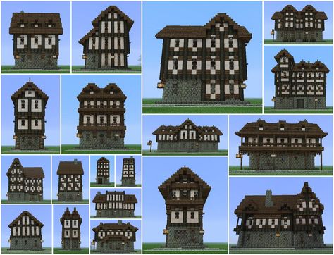 Medieval Building Pack (19 Buildings) Minecraft Project Minecraft Medieval Buildings, Minecraft Medieval Village, Minecraft Medieval House, Vila Medieval, Minecraft Kingdom, Minecraft Houses Blueprints, Minecraft Structures, Minecraft House Plans, Minecraft Cottage