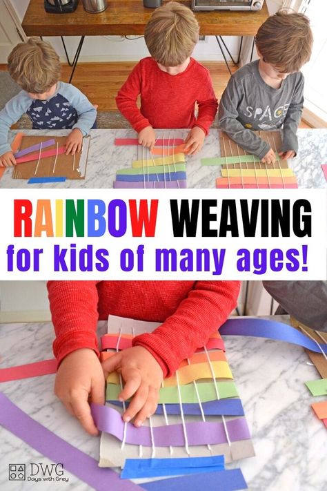 Simple Rainbow Weaving for Kids Rainbow Weaving, Rainbow Activity, Cardboard Loom, Rainbow Activities, Weaving For Kids, Creative Curriculum, Summer Crafts For Kids, Rainbow Paper, Paper Weaving