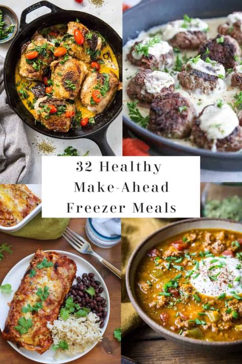 32 Healthy Freezer Meals - The Roasted Root Balanced Recipes, Healthy Frozen Meals, Freezable Meals, Healthy Freezer Meals, Photo Food, Make Ahead Meals, Recipe Roundup, Seasonal Ingredients, Frozen Meals