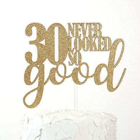 30 Cake Topper, 30th Birthday Cake Topper, 30th Birthday Cake, 30 Cake, Fran Fine, 30 Birthday Cake, Dirty Thirty, Modern Lettering, Happy 30th