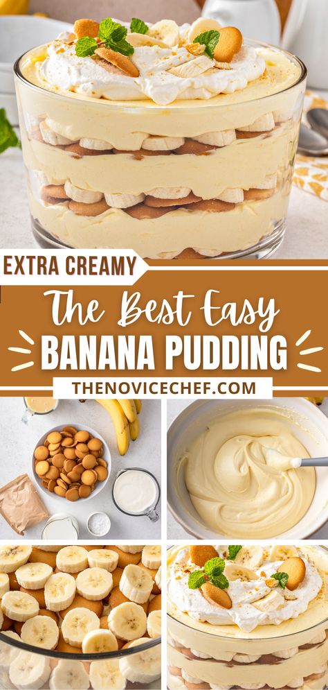 Banana Pudding With Heavy Whipping Cream, Banana Pudding Recipe Easy, Banana Wafer Pudding, Vanilla Wafer Banana Pudding, Banana Pudding Cups, Vanilla Wafer Recipe, The Best Banana Pudding, Pudding Vanilla, Easy Banana Pudding Recipe