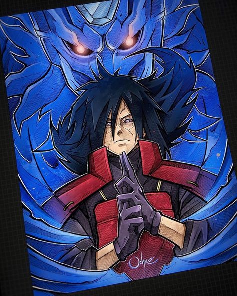 | Madara Uchiha | Naruto Shippuden | Art | Save & Follow | Ochre Fox, Tato Naruto, Animal Sketches Easy, Madara Susanoo, Naruto Painting, Naruto Sketch Drawing, Itachi Uchiha Art, Naruto Sketch, Best Anime Drawings