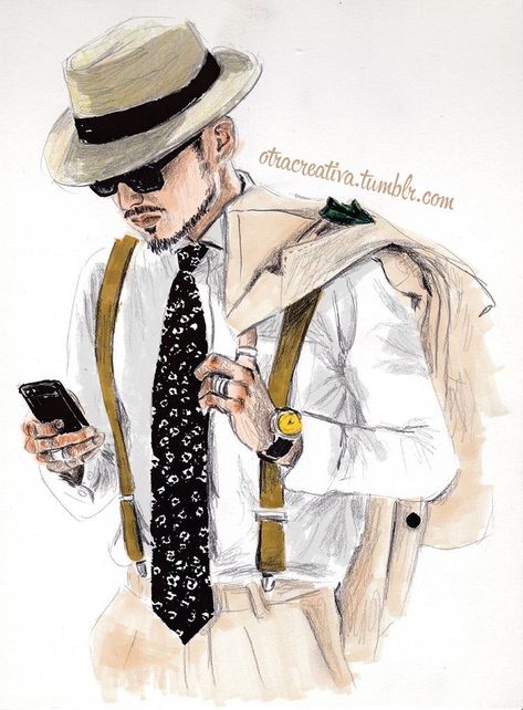 Fashion Sketches Men, Fashion Illustration Watercolor, Mens Fashion Illustration, Man Illustration, Fashion Illustration Vintage, Watercolor Fashion, Girly Drawings, Fashion Illustration Sketches, Fashion Art Illustration