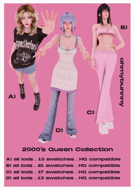 . A collection of our favorite looks from the early 2000s, featuring iconic pieces from designers like Gucci, Prada, and Chanel. #2000sfashion #queenstyle . #Sims_Love #The_Sims_4_Packs #Sims_4_Cc_Folder #Mesh_Lingerie Hair Sims Cc, Sims Love, Youtube Cover, Cc Folder, The Sims 4 Packs, Youtube Success, Sims 4 Cc Folder, Youtube Design, Youtube Channel Art