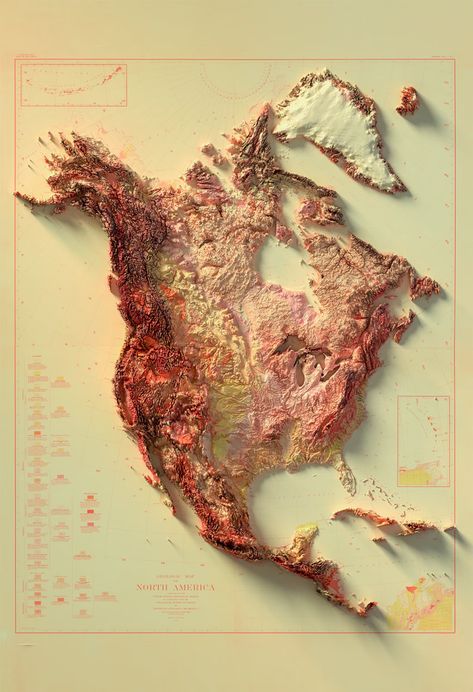 North America Geological Map vintage - Etsy Canada World Geography Map, Geological Map, Topography Map, 3d Map, Geography Map, North America Map, Map Vintage, America Map, World Geography