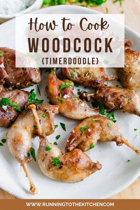 Woodcock is a wild game delicacy with dark red breasts and light, candy-like leg meat. This recipe lets the flavor of the bird shine with a simple and quick pan sear. Main Entree Recipes, Game Meat, Recipes Learn, Game Recipes, Wild Game Recipes, Butter Oil, Shrimp Dishes, Cooking Guide, Wild Game