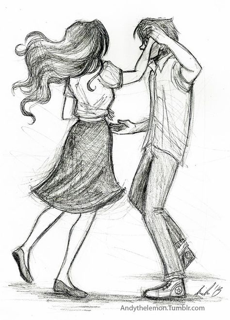 Dancing with Gail seemed easier than dancing with Kit, limp and all, Irvine decided. Gail didn't do it for the rush, for the power-- she did it for the dancing, and she didn't care how poor she was at it, so long as it was a dance. (The Witchsprite's Curse, Autumn Laisse Hathel) Dancing Couple Drawing, Couple Dancing Drawing, Two People Dancing, Dancing Sketch, Dancing Drawing, Graffiti Sketch, Dancing Drawings, Couple Drawing, Dancing Couple