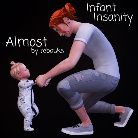 Infant Insanity: Almost | rebouks on Patreon Sims 4 Infant Poses, Infant Poses, Sims 4 Infant, Ts4 Poses, Sims 4 Blog, Sims Baby, Sims 4 Cas Mods, The Sims 4 Skin, Free Sims 4