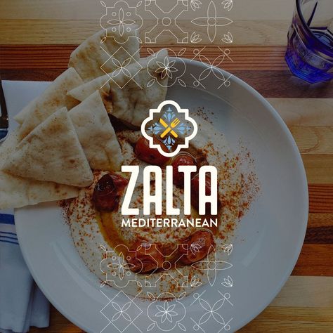 I am thrilled to announce that Zalta Mediterranean has opened its doors and I got to do all of the branding! This delicious Sausalito Restaurant was a joy to work on. The team was designing the interior at the same time as I was developing the logo so we were essentially discovering the aesthetic together. I love collaboration, so this was awesome. The inspiration came from the tiles that were used for the interior! So go check out the elevated casual vibe and the sign that I designed! Meditteranean Restaurant, Mediterranean Restaurant Logo, Mediterranean Restaurant Branding, Mediterranean Branding, Mediterranean Logo, Tile Logo, Mediterranean Aesthetic, Mediterranean Restaurant, Restaurant Social Media