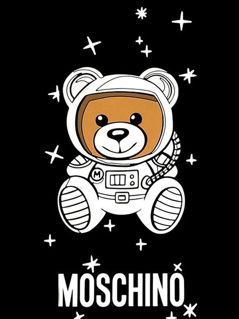 Moschino Logo Wallpaper, Moschino Bear Wallpaper, Moschino Wallpaper, Fashion Wall Art Printables, Moschino Bear, Hd Wallpaper Android, Fashion Logo Branding, Teddy Bear Design, Sharpie Art