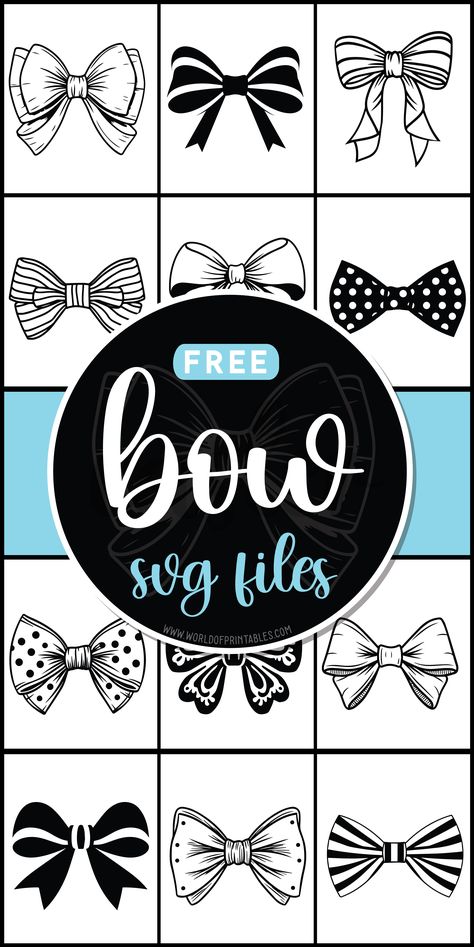 Free Bow Svg, Happy Birthday Doodles, Bow Image, Freebie Svg, Free Doodles, Cricut Svg Files Free, Bow Svg, Free Svgs, Doodle Fonts