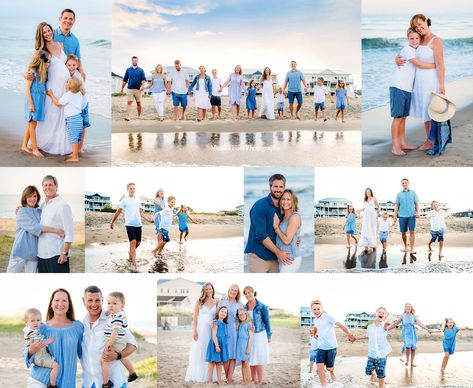 Family Beach Pictures Outfits, Beach Photoshoot Family, Lifestyle Newborn Family, Beach Picture Outfits, Photo Shoot Tips, Family Beach Session, Big Family Photos, Extended Family Photos, Beach Photography Family