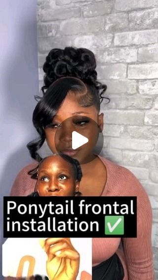 Unyime Sampson on Instagram: "This one is giving luxury,
Ponytail frontal installation,
Video credits: Ula hairs 

#hairtutorialvideos4you #frontalinstallation #hairtransformation #hairtutorial #frontal #ponytailfrontalinstallation #ponytail" Lace Front Ponytail Styles, Frontal Ponytail Updo, Frontal Ponytail Hairstyles, Ponytail Frontal, Side Part Ponytail, Frontal Installation, Frontal Ponytail, Ponytail Updo, Ponytail Styles