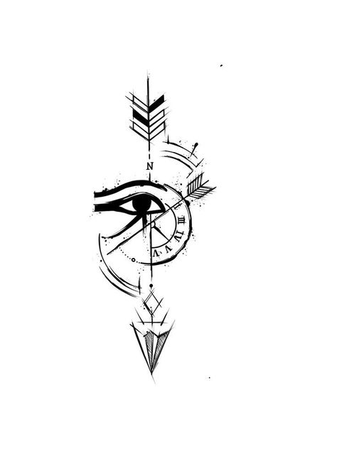 Soul Leaving Body Tattoo, Sun Sign Tattoo, Horus Tattoo Design, Eye Of Horus Tattoo, Sagittarius Tattoo Designs, Horus Tattoo, African Tattoo, Compass Tattoo Design, Boho Tattoos