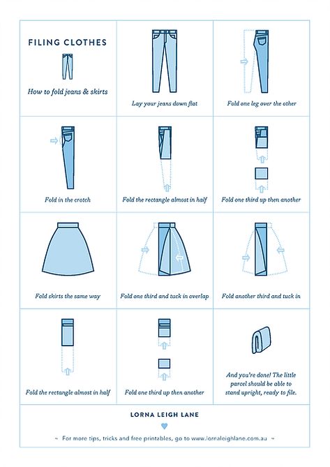 Marie Condo Clothes Folding, Folding Skirts How To, How To Fold Skirts For Travel, How To File Fold Clothes, Pliage Marie Kondo, Marie Kondo Clothes, How To Fold Skirts To Save Space, File Folding Clothes, How To Fold Skirts In Drawers