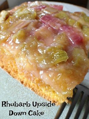 Upside Down Cake Recipes, Rhubarb Desserts Recipes, Rhubarb Dessert, Rhubarb Upside Down Cake, Cranberry Upside Down Cake, Soft Cake, Rhubarb Desserts, Cinnamon Raisin Bread, Rhubarb Cake