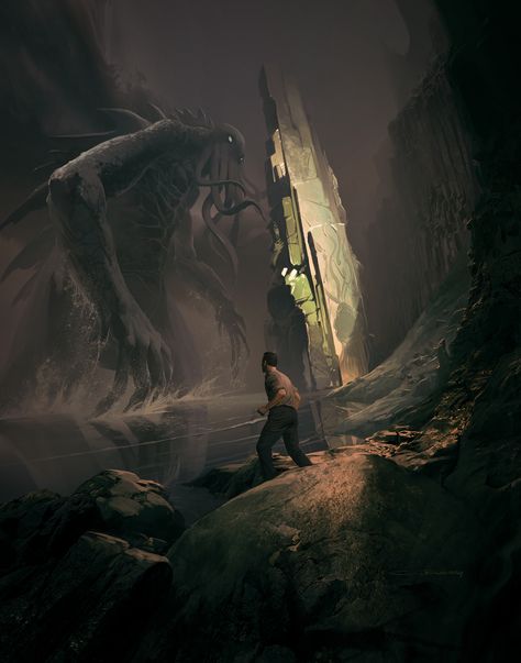 ArtStation - DAGON - written by H.P. Lovecraft - Illustration and Narration by Christian Bravery, Christian Bravery Lovecraft Monsters, Cthulhu Fhtagn, Lovecraft Art, Cthulhu Art, Lovecraft Cthulhu, Weird Fiction, Lovecraftian Horror, H P Lovecraft, Hp Lovecraft