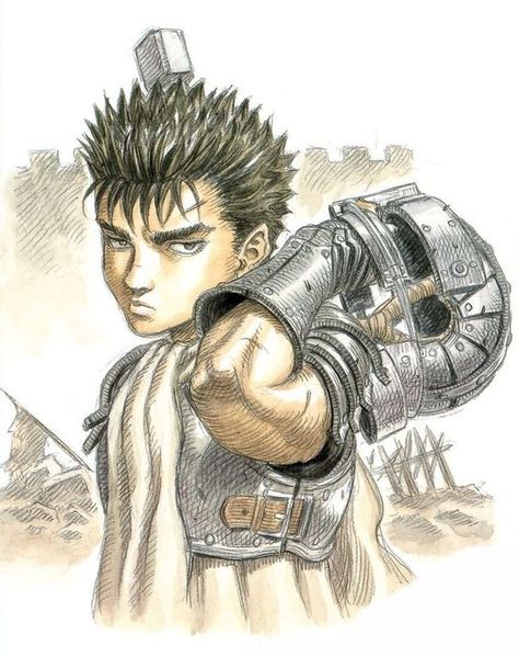 Do you have any Guts? (Berserk) Truly one of the greats out there. If you haven't read this manga or seen this anime, give it a look into. A Drawing, An Anime, Anime Character, Anime