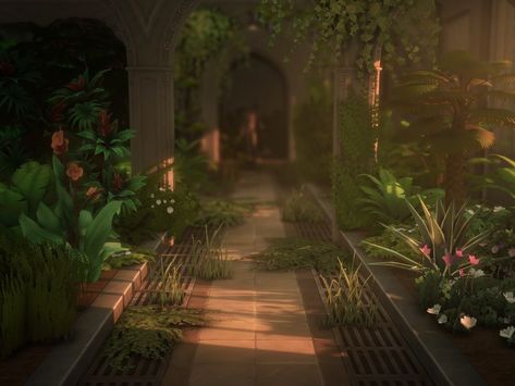 (99+) plantyl-m on Tumblr: abandoned indoor garden 🌿 Sims 4 Garden, Container Coffee Shop, Outdoor Movie Theater, Garden Indoor, Scenery Pictures, Sims 4 Cc Furniture, Horse Ranch, Outdoor Movie, Tropical Getaways