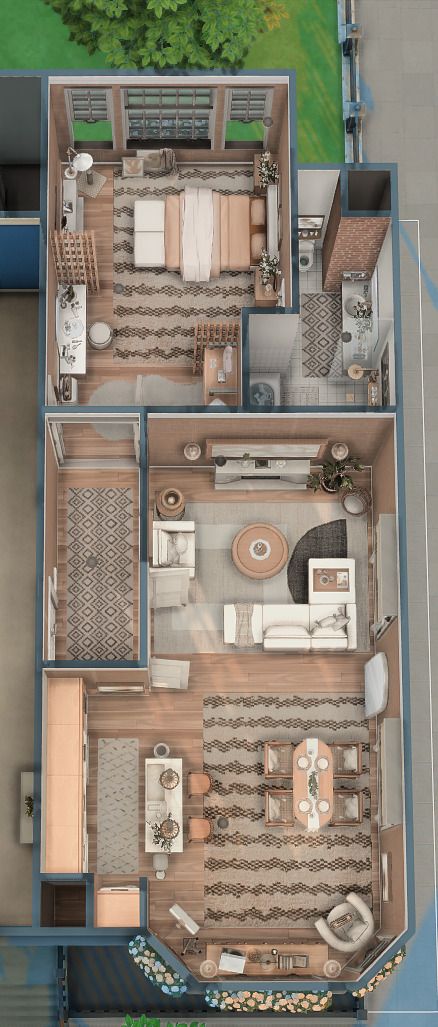 Sims 4 Home Inspiration, Sims One Bedroom House, The Sims 4 Blueprints, 701 Zenview Sims 4 Floorplan, 2a Jasmine Suites Sims 4 Layout, 2a Jasmine Suites Sims 4, 1010 Alto Apartments Sims 4 Layout, Sims4 Apartment Layout, 2b Jasmine Suites Sims 4 Layout