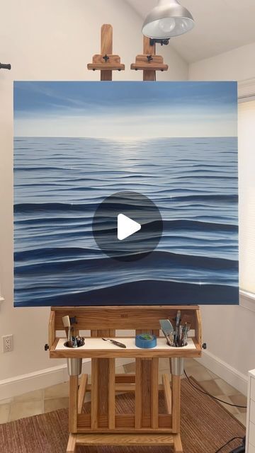 Seal Painting Acrylic, Painting Water With Acrylics, How To Paint The Sea Acrylic, Acrylic Waves Painting, Sea Scapes Paintings Acrylics, How To Paint Sea Waves, Ocean Waves Painting Acrylic, How To Paint The Sea, Ocean Waves Painting Tutorials