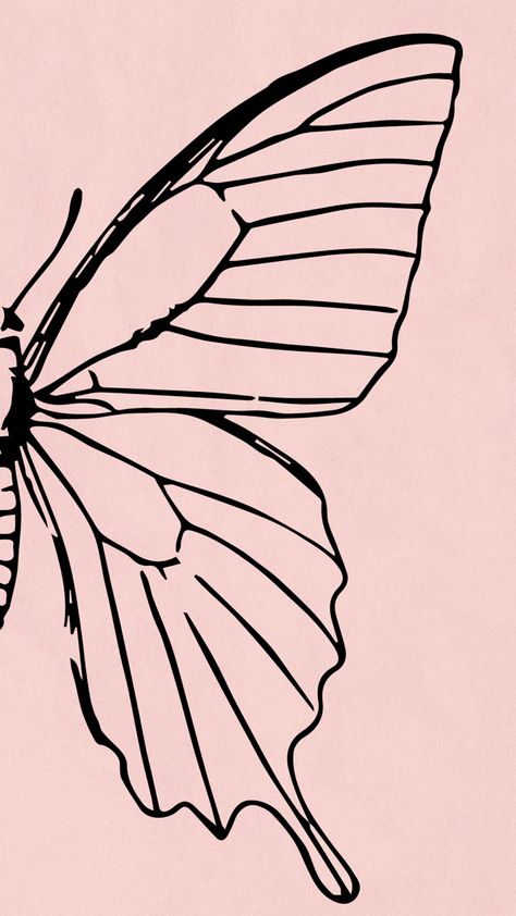 Butterfly Wing Pattern Drawing, Butterfly Drawing Pattern, Wall Painting Ideas Butterfly, Poster Design Butterfly, Butterfly Wallpaper Drawing, Butterfly Effect Aesthetic, Butterfly Aesthetic Drawing, Butterfly Drawing Aesthetic, Butterfly Drawing Outline