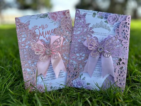 Quince Invations, Purple Quinceanera Ideas, Invitation Quinceanera, Quinceañera Invitations, Nutcracker Party, Quinceañera Ideas, Quinceanera Invitation, Sweet Sixteen Invitations, Laser Cut Invitation