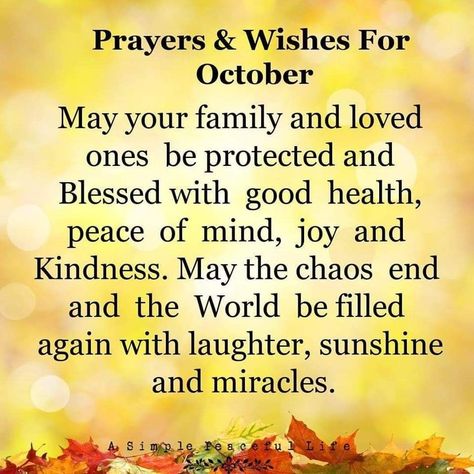 October Prayer, New Month Quotes, Month Quotes, Change Of Seasons, 1 October, Scripture Reading, Spanish English, Months Of The Year, Peaceful Life