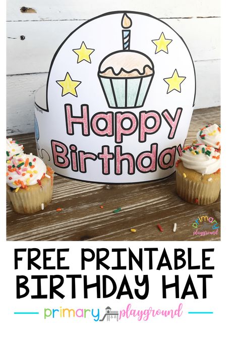 Free Printable Birthday Hat #kindergarten #birthday #preschool Primary Playground, Happy Birthday Crown, Preschool Birthday, Class Birthdays, Student Birthdays, Classroom Birthday, Crown For Kids, Birthday Activities, Birthday Crafts