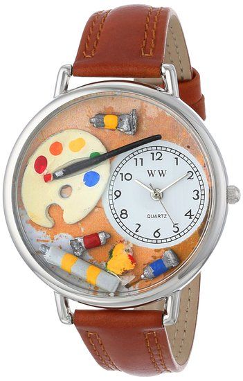 Whimsical Watches Unisex U0410002 Artist Red Leather Watch Art Teacher Outfits, Kristina Webb, Istoria Artei, Inexpensive Jewelry, Whimsical Gifts, Artist Gifts, Gifts For An Artist, Casual Watches, Dream Jewelry