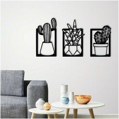 Cactus pots wall decoration set of 3 Metallic Decor, Cafe Wall Art, Black Wall Decor, Large Metal Wall Art, Handmade Wall Decor, Cactus Wall Art, Cafe Wall, Metal Wall Sculpture, Large Wall Decor