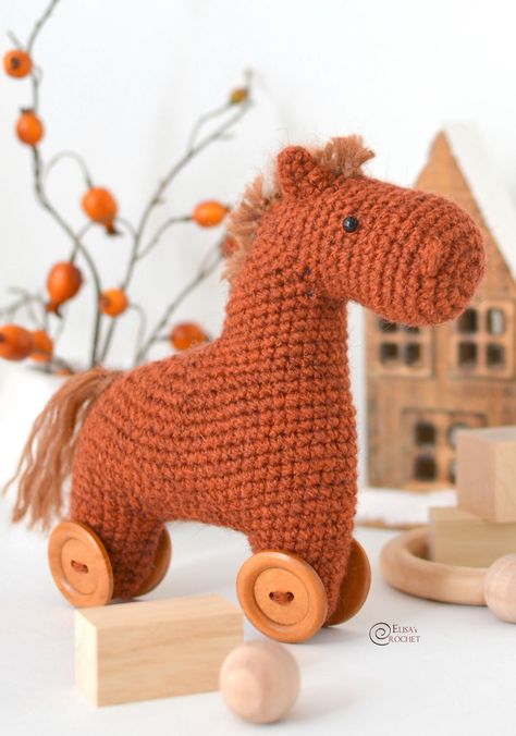 Knitting Room, Crochet Horse, Toy Crochet, Crochet Hexagon, Crochet Blog, Yarn Needle, Crochet Animals, Cute Crochet, Single Crochet