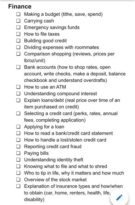 Independent Living Skills Checklist, Adulting List, Life Skills Checklist, Adulting Checklist, Life Skills For Teens, Adulting 101, Emergency Savings, Life Skills Curriculum, Teaching Life Skills