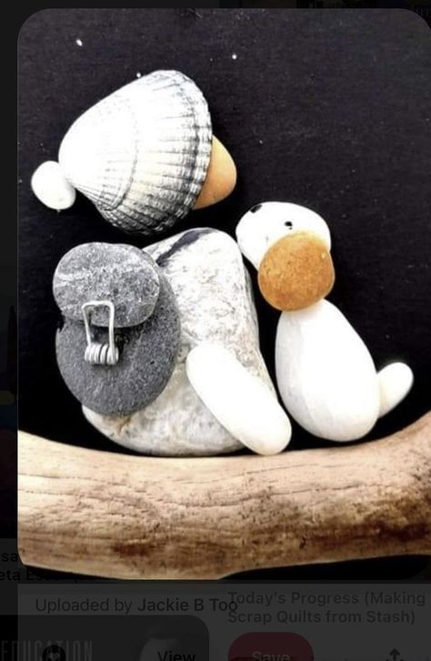 Tumbled Rocks Crafts, Rock Art Ideas River Stones Diy Projects, Stone Crafts Ideas, Pebble Art Ideas Inspiration, Beach Rocks Crafts, Shell People, Sand Creations, Stones Craft, Diy Pebble Art