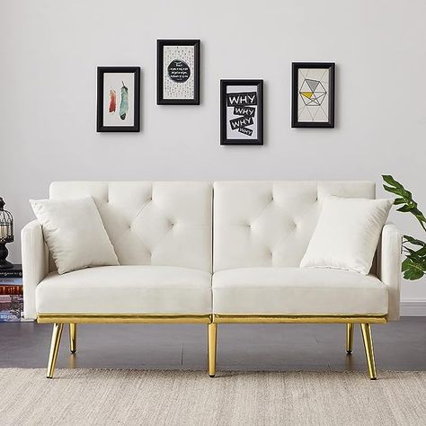 Loveseat Sleeper Sofa, Modern Velvet Sofa, Velvet Sofa Bed, Space Fabric, Velvet Loveseat, Futon Sofa Bed, Convertible Sofa Bed, Futon Sofa, White Velvet