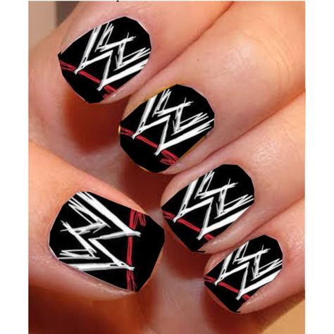 Wrestling Nails, Wwe Nails, Nail Art Designs Cute, Sports Nail Art, Sports Nails, Nails Pretty, Cute Toe Nails, Nail Pictures, Inspired Nails