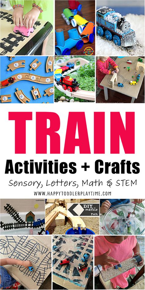 Train Preschool Activities, Trains Preschool, Train Crafts, Transportation Activities, Transportation Preschool, Train Theme, Transportation Theme, Train Activities, Kids Training