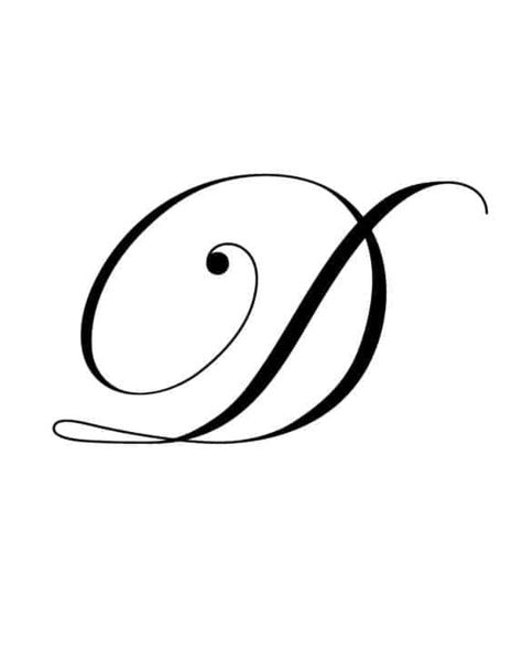 D Nails Letter, Cursive D Tattoo, Letter D Calligraphy, D Cursive, Letter D Tattoo, D Calligraphy, Fancy Cursive, Elegant Lettering, D Tattoo