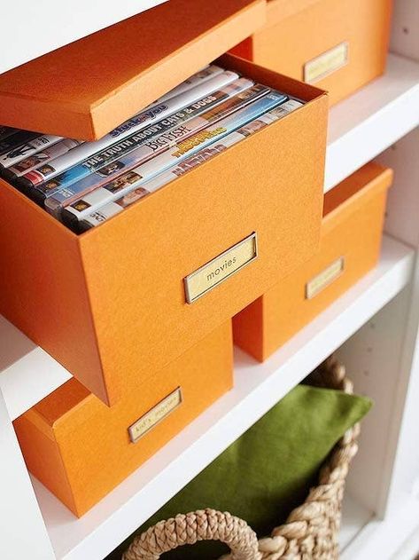 Video Game Storage, Dvd Storage, Photo Boxes, Game Storage, Diy Organization, Organizing Your Home, Cleaning Organizing, Creative Home, Room Organization