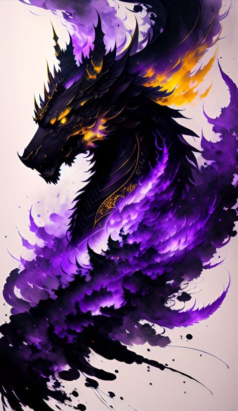 Purple Dragon Tattoo, Cool Dragon Pictures, Alpha Legion, Scorpio Art, Dark Dragon, Crystal Tattoo, Sick Tattoo, Purple Dragon, Getting A Tattoo