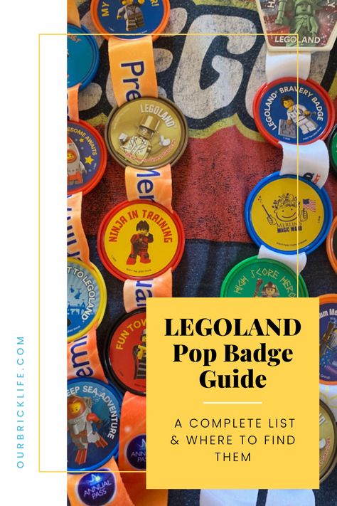 Legoland Pop Badges are free and fun to collect when you visit Legoland! This guide shows you available pop badges and where to find them on your next Legoland trip. Legoland Reveal Ideas, Legoland Surprise Trip Ideas, Legoland Windsor, Legoland California, Legoland Florida, Adventure Of The Seas, Learning Methods, Family Trips, Perfect Itinerary