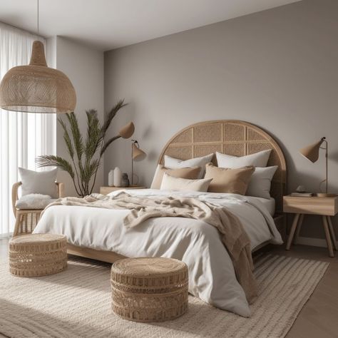 11 Idées de Décoration Tendance pour une Chambre d'Adulte Cosy Art Bedroom Ideas, Cozy Small Bedrooms, Boho Bedroom Furniture, Modern Boho Bedroom, Bedroom Bedding, Small Bedroom Decor, Bedroom Color, Boho Bedroom Decor, Boho Room