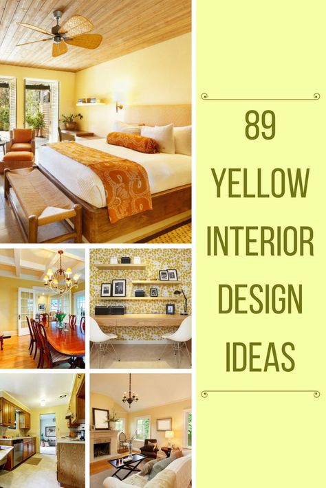 A gallery full of Yellow Interior Design Ideas (Yellow Room Designs) #yellow #interiors #homeideas #yellowinterior Rooms With Yellow Walls, Bedrooms With Yellow Walls, Yellow Living Rooms Ideas, Yellow Bedroom Wallpaper, Yellow Wall Bedroom Ideas Decor, Light Yellow Walls Living Room, Yellow Walls Bedroom Ideas, Bedroom With Yellow Walls, Yellow Living Room Walls