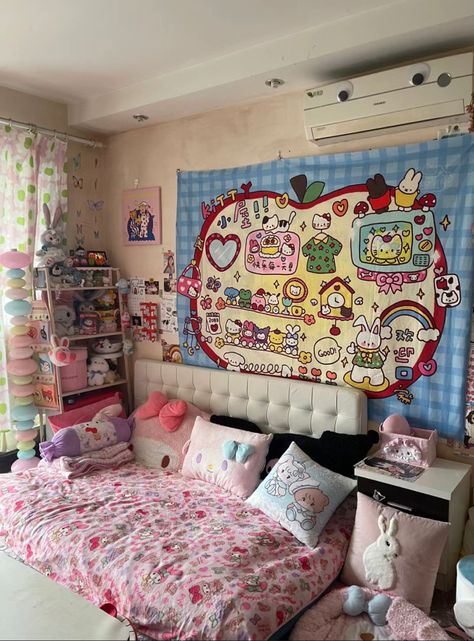 My Love Aesthetic, Sanrio Room, Ocean Room Decor, Love Aesthetic, Room Deco, Cute Bedroom Decor, Cute Room Ideas, Cozy Room Decor, Aesthetic Rooms