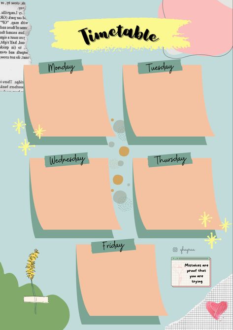 Timetable Template, Study Schedule, Schedule Planner, Motion Graphics Design, Bullet Journal Lettering Ideas, Notes Design, Vintage Paper Dolls, Schedule Design, Schedule Template