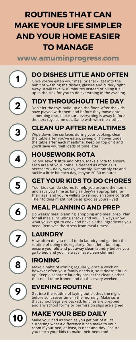 Routines than can make your life simpler and your home easier to manage. Home organisation. Home organization. Household management. Time management and productivity. Tips for household management. Setting up routines. Intentional living. Simple living. Minimalism. Help for mothers. Making motherhood easier. Living Simple, Household Management, Home Organisation, Declutter Your Home, Productivity Tips, Cleaning Schedule, Time Management Tips, Intentional Living, House Cleaning Tips