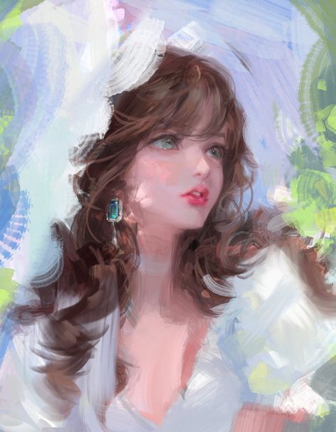 BM on Twitter: "… " Semi Realism Painting, Digital Art Sketches, Bel Art, Pastel Portraits, Realism Art, Digital Art Anime, Realistic Art, Ethereal Art, 영감을 주는 캐릭터