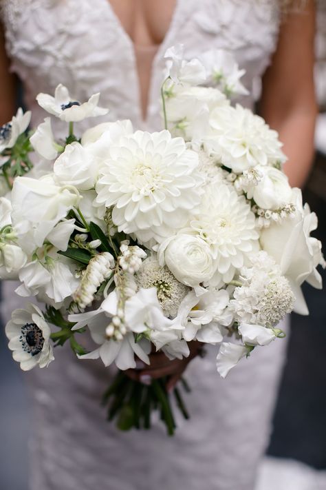 White Dahlia And Rose Bouquet, Dahlia Bouquet White, White Dahlia Bridal Bouquet, White Dahlia Wedding Bouquets, Dahlia Wedding Centerpieces, White Dahlia Bouquet, Dahlia Bridal Bouquet, Dahlia Centerpiece, Organizing Events