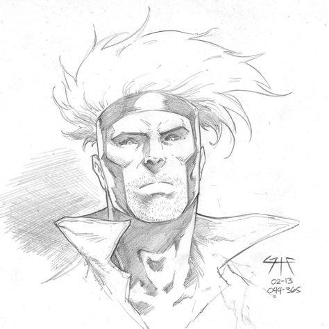 Super Hero Sketches, Gambit Xmen Tattoo, Gambit Drawing, Gambit Comic Art, X Men Gambit Art, Xmen Sketch, Gambit Marvel Comics, Marvel Comics Drawing, Marvel Sketches