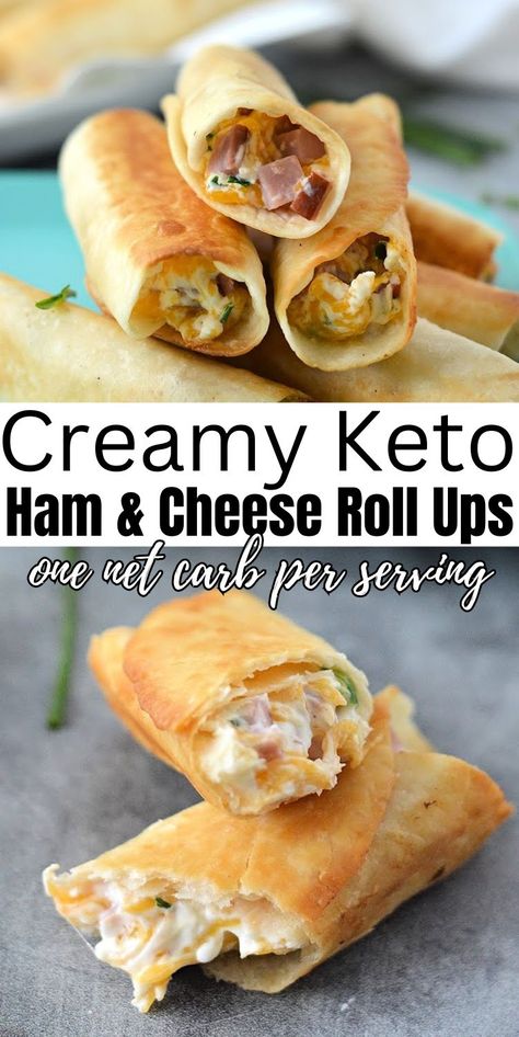 Meat Cheese Roll Ups, Baked Cheese Roll Ups, Ham And Cheese Rice Paper Rolls, Keto Ham Dinner Recipes, Keto Ham Roll Ups, Keto Ham And Cheese Rolls, Cheese Wraps Keto, Wraps With Cream Cheese, Keto Pinwheels